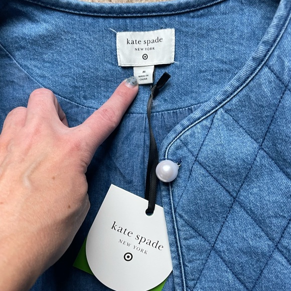 Kate Spade x Target Blue Quilted Jean Jacket - Picture 2 of 5